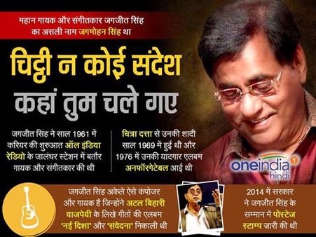 Birthday Special: गजल सम्राट जगजीत सिंह.... इस दिल पे लगा के ठेस...कहां तुम चले गये...