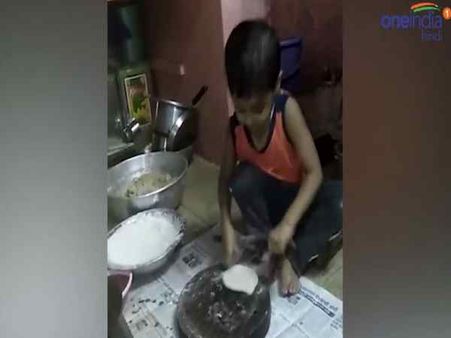 चार साल का बच्चा रोटियां बनाने में है एक्सपर्ट, सोशल मीडिया पर वीडियो हुआ वायरल