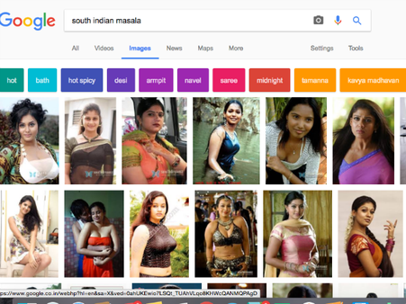 साउथ इंडियन मसाला सर्च करने पर Google दिखाता है Hot लड़कियों की फोटो