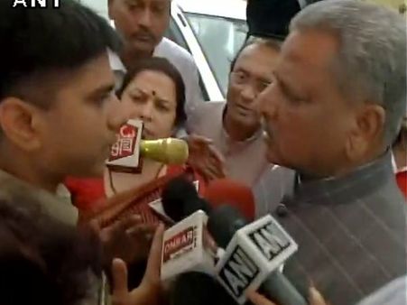 VIDEO: पुलिस अधिकारी से बोले बीजेपी सांसद, विशेषाधिकार प्रस्ताव आया तो मर जाओगे