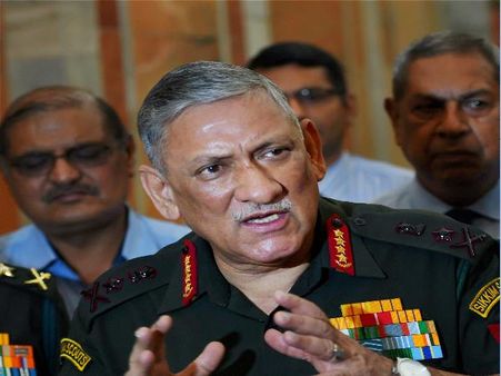 भारत के साथ शांति वार्ता को लेकर आर्मी चीफ बिपिन रावत ने पाकिस्तान के जनरल को दिया करारा जवाब