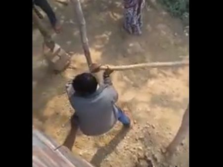 खाकी के सामने दबंगों ने दलित का तोड़ा मकान, बरसाई लाठियां