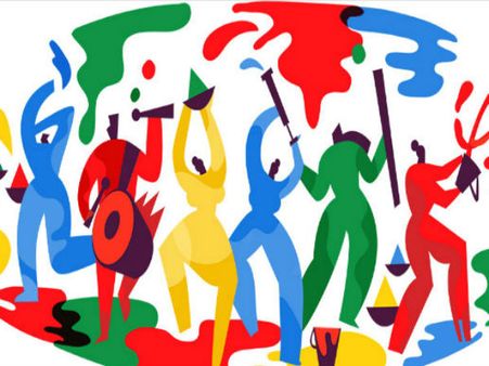 Holi 2018: गूगल पर भी छाया होली का खुमार, जारी किया रंगीला डूडल