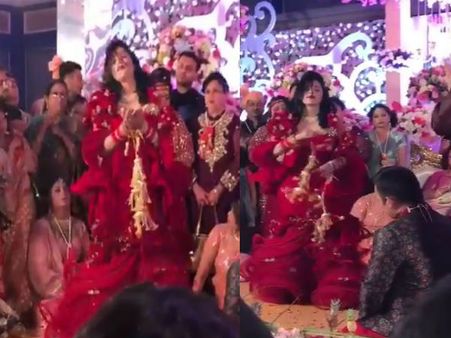 VIDEO: शादी समारोह में राधे मां का डांस, सोशल मीडिया पर वायरल हुआ वीडियो