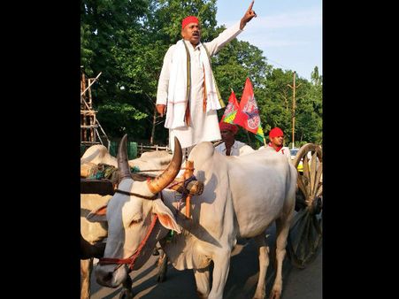 ओडिशा: PM के कार्यक्रम से पहले सपा ने निकाली बैलगाड़ी रैली, पेट्रोल-डीजल की बढ़ती कीमतों का खिलाफ प्रदर्शन