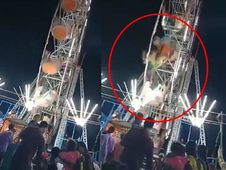 विशाल झूला टूटने से गिरी 10 साल की बच्ची की मौत, अन्य 6 की हालत गंभीर