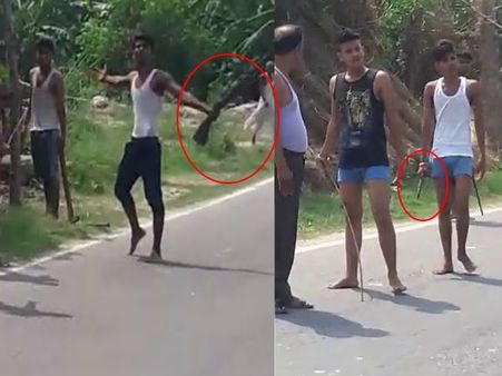 हाथ में कट्टा-रायफल लिए इन लड़कों का क्यों वायरल हो रहा है वीडियो!