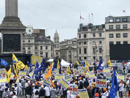 लंदन में पंजाब पर जनमत संग्रह कार्यक्रम, खालिस्‍तान और भारत समर्थकों के बीच हिंसा