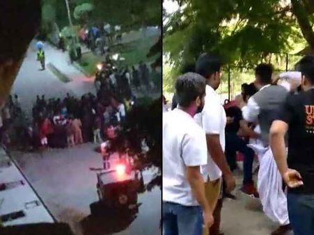 नोएडा में भारतीय और अफगानी छात्रों के बीच हुआ पथराव, देखें वीडियो