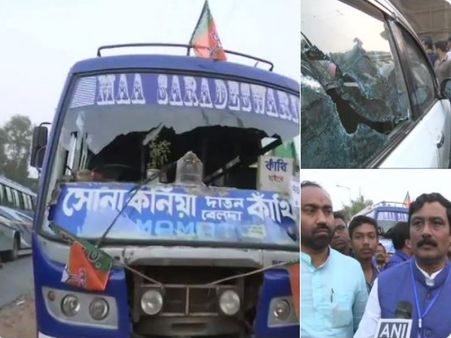 VIDEO: पश्चिम बंगाल में अमित शाह की चुनावी रैली में तोड़फोड़ और आगजनी, BJP को TMC पर शक