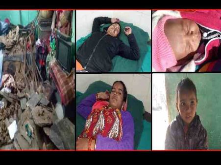 गिरी छत के नीचे दबे रहे मां-बाप, सीने में छुपाकर बच्चों को नहीं आने दी खरोंच