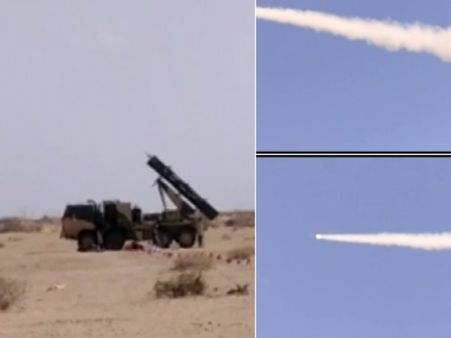 VIDEO: भारत ने पोखरण में किया पिनाका गाइडेड मिसाइल का तीसरी बार सफल परीक्षण