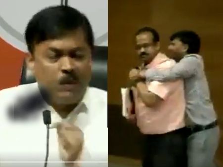 दिल्ली में बीजेपी सांसद जीवीएल नरसिम्हा राव पर फेंका गया जूता, प्रेस कॉन्फ्रेंस के दौरान हुई घटना