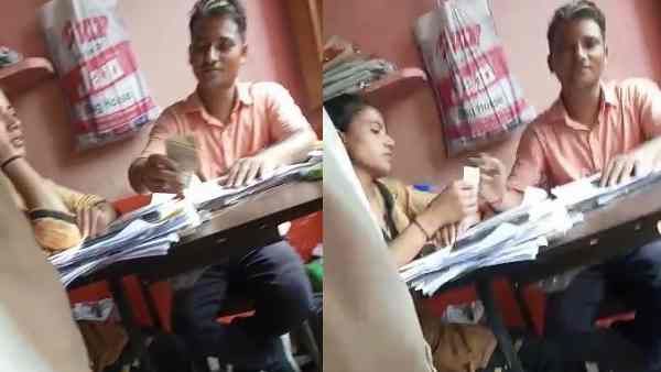 बिजनौर: रिश्वत लेते लेखपाल भाई-बहन का वीडियो वायरल, सस्पेंड