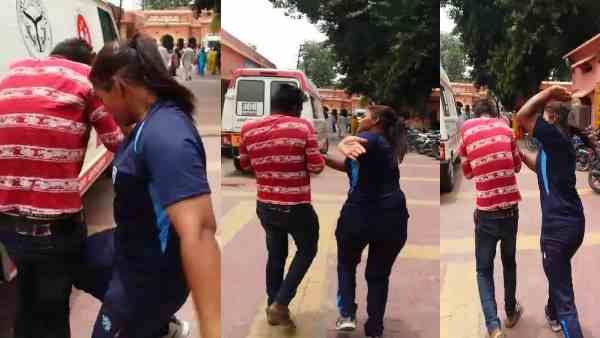 Video:बॉक्सर युवती को छेड़ना पड़ा महंगा, सरेआम पंच मार-मारकर सिखाया सबक, पुलिस देख भागा मनचला