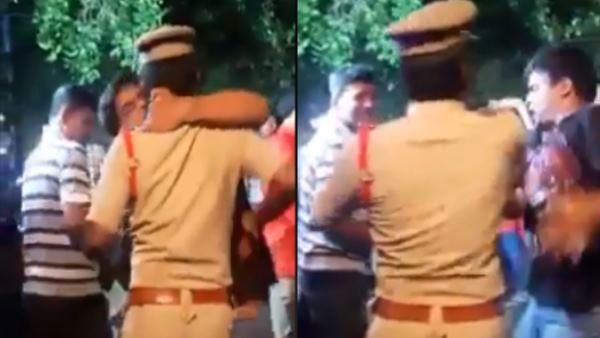 VIDEO: नशे में धुत युवक ने किया पुलिस अधिकारी को किस और इसके बाद...