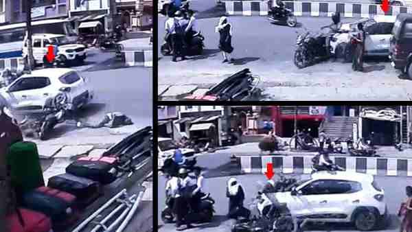 हिट एंड रनः CCTV में कैद हुआ पीछे से मौत बनकर आ रही कार का वीडियो, रोंगटे खड़े कर देगी फुटेज