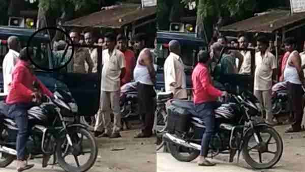 ड्राइवर ने साइड नहीं दी तो एसओ ने बीच सड़क पर जड़े थप्पड़, सोशल मीडिया पर वीडियो हुआ वायरल