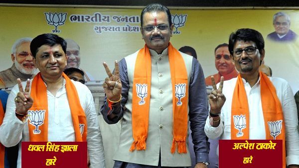 कांग्रेस छोड़कर भाजपा से चुनाव लड़ने वाले अल्पेश ठाकोर और धवल सिंह झाला हारे, देखें रिजल्ट