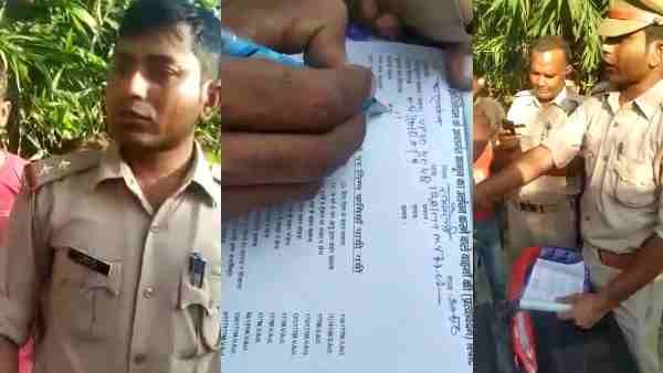 दरोगा के पास नहीं थे हेलमेट और कागज, गांववालों ने पकड़ा तो काटना पड़ा खुद का चालान