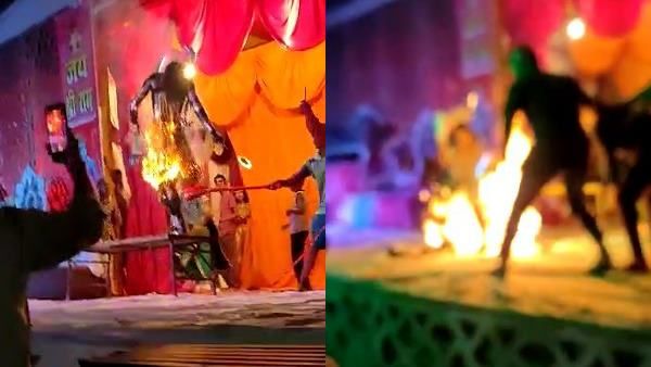 Dussehra 2019: रामलीला मंच पर 'ताड़का' को लगी आग, बुरी तरह झुलसा, हुई मौत
