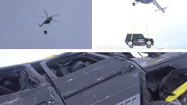 Video: करोड़ों की गाड़ी खराब होने पर आया गुस्सा, हेलीकॉप्टर से गिराकर तोड़ दी