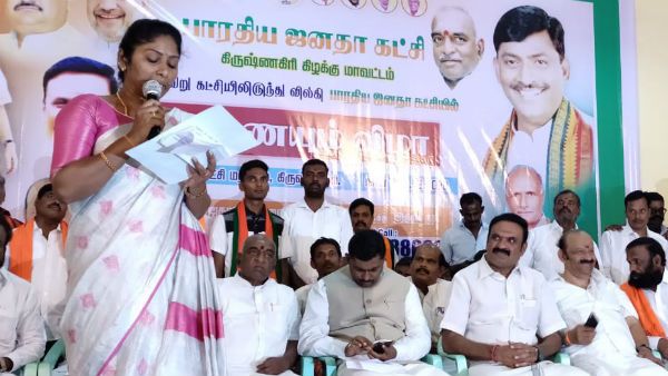 लोगों के सिर काटकर फुटबॉल खेलने वाले कुख्यात चंदन तस्कर वीरप्पन की बेटी विद्यारानी BJP में हुई शामिल