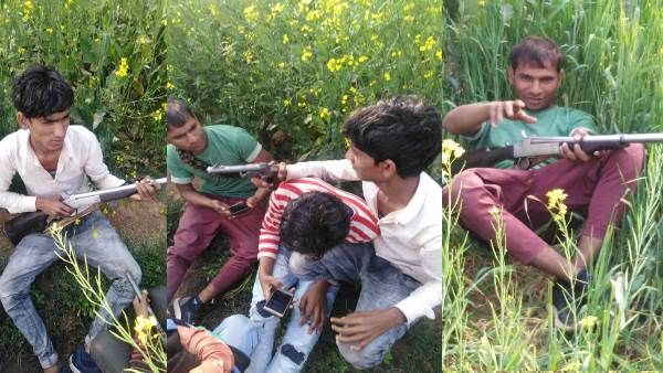 राजस्थान: सरसों के खेत में उग रही 'अपराधियों की फसल', हथियारों के साथ तस्वीरें वायरल
