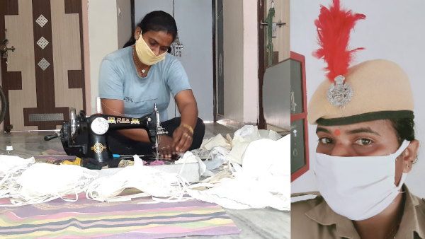 सैल्यूट: कॉस्टेबल गीता विश्नोई ड्यूटी के बाद घर पर बना रही मास्क, ज्योति स्ट्रीट डॉग्स के लिए बनी मसीहा