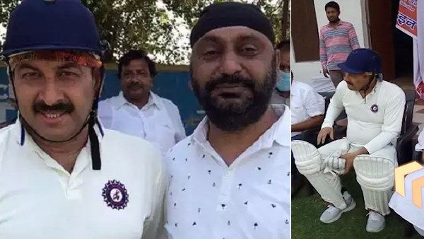 लॉकडाउन में दिल्ली से हरियाणा आकर मनोज तिवारी ने क्रिकेट खेला, बिना मास्क पहने भीड़ में दिखे
