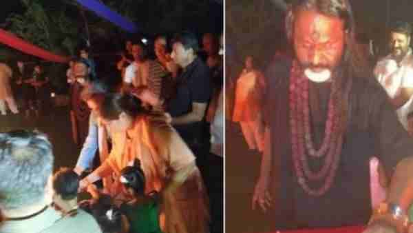 दाती महाराज ने लॉकडाउन की सरेआम उड़ाई धज्जियां, बिना मास्क के शनिधाम में भीड़ संग की पूजा
