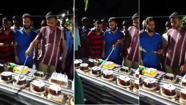 सरेराह भीड़ इकट्ठी करके युवक ने बर्थडे पर तलवार से काटा केक, वायरल हुआ वीडियो