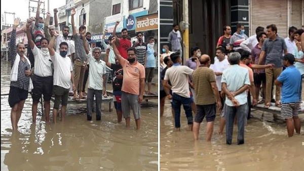 मूसलाधार बारिश से भरा पानी, दूध लेने निकला युवक गड्ढे में गिरा, चली गई जान