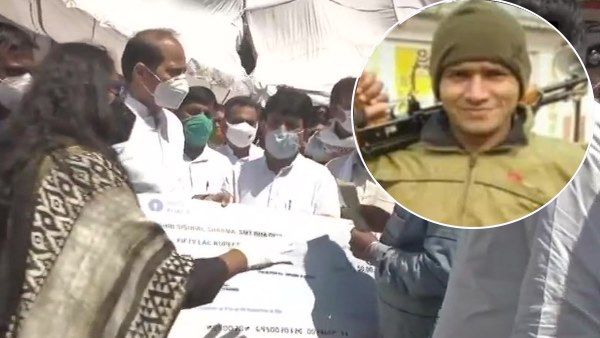 शहीद प्रशांत शर्मा के परिजनों को सौंपा गया 50 लाख का चेक, परिवार के सदस्य को मिलेगी सरकारी नौकरी