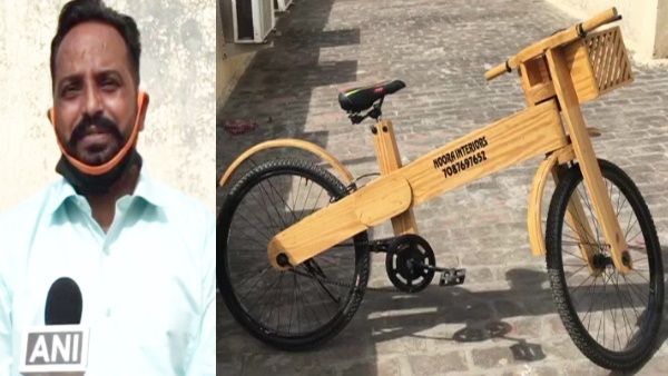 लॉकडाउन में खाली बैठे बढ़ई ने बना डाली लकड़ी की साइकिल, अब विदेशों से आ रहे ऑर्डर, जानिए कितनी है कीमत