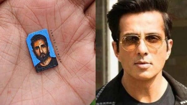 सोनू सूद के फैन ने बना दी सिम कार्ड पर उनकी पेंटिंग, एक्‍टर ने दिया ये रिएक्‍शन
