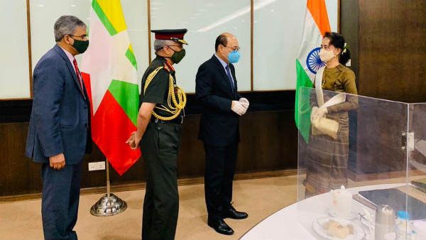 म्‍यांमार की काउंसिलर सू की से मिले Indian Army चीफ जनरल नरवाणे