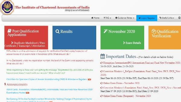 ICAI CA 2020 Admit Card: आईसीएआई ने जारी किए सीए परीक्षा के एडमिट कार्ड, यहां से करें डाउनलोड