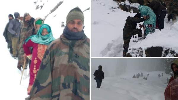 Jammu & Kashmir: बर्फबारी में फंसे 10 लोगों की बचाई जान, रात में 5 घंटे तक बर्फ पर चलकर पहुंचे जवान
