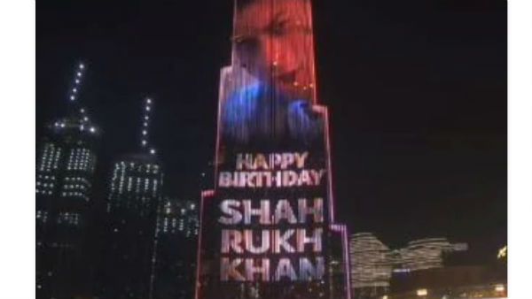 शाहरुख के इश्क में रंगा 'बुर्ज खलीफा', दुनिया की सबसे बड़ी इमारत पर लिखा-Happy Birthday Shah Rukh
