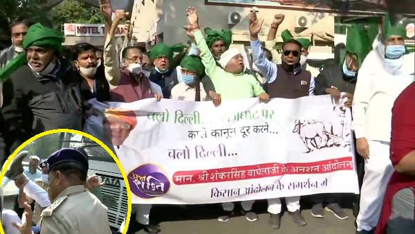 गुजरात: पूर्व CM शंकरसिंह वाघेला का किसानों के समर्थन में 'चलो दिल्ली', पुलिस ने समर्थकों को पकड़ा