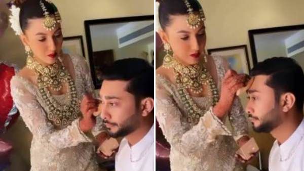 Gauahar Khan ने निकाह से पहले खुद किया जैद दरबार का मेकअप, देखिए वायरल Video