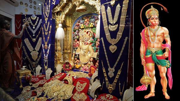 गुजरात में बजरंग बली को 21 किलो सोने के गहने पहनाए, 100 हार, चांदी-हीरे की 500 अंगूठियां