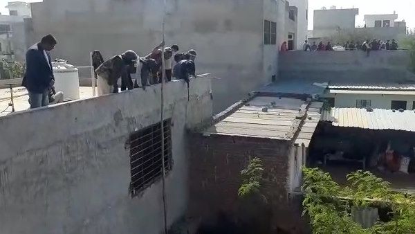 जयपुर : आबादी एरिया में पैंथर घुसने से हड़कंप, वन विभाग की टीम ने यूं किया काबू में