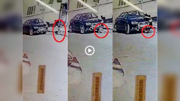 VIDEO: ऑडी चलाते हुए मोबाइल पर बात कर रहा था ड्राइवर, सब्जी वाले के डेढ़ साल के बच्चे को रौंदा