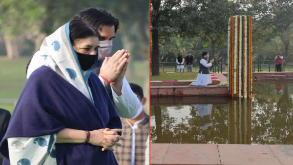 Sanjay Gandhi Birth Anniversary: मां के साथ राजघाट पहुंचे वरुण गांधी, घुटनों के बल बैठ पिता को दी श्रद्धांजलि