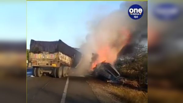 जोधपुर : टैंकर और ट्रेलर में भिड़ंत के बाद लगी आग, जिंदा जला एक शख्स, देखिए खौफनाक वीडियो