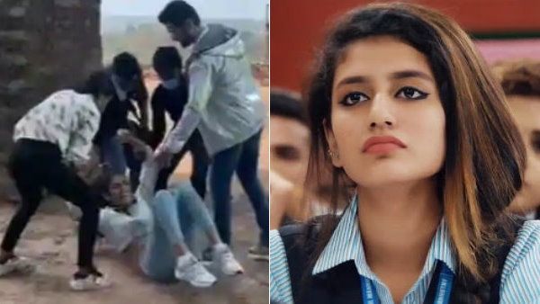 उछलकर हीरो की पीठ पर चढ़ रही थीं प्रिया वारियर, ऐसीं गिरी कि सहारा देकर उठाना पड़ा, वीडियो वायरल