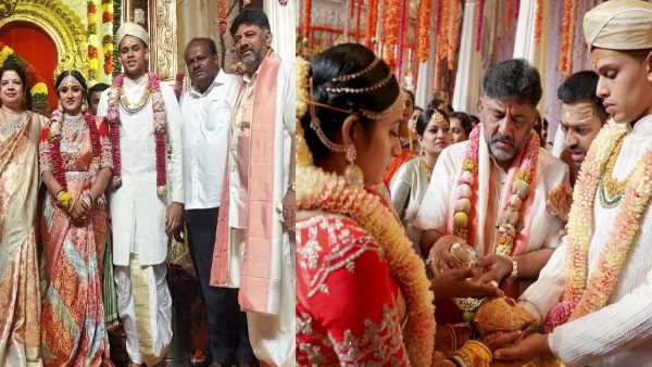 कांग्रेस नेता डीके शिवकुमार की बेटी ने Valentine Day को बनाया खास, मंगेतर संग रचाई शादी, तस्वीरें