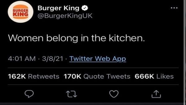 Burger King ने कहा- औरतों की जगह किचन में...तो लोगों ने जमकर लगाई फटकार, KFC ने भी धोया